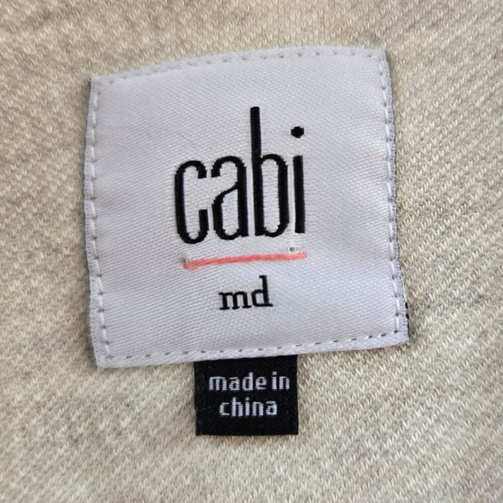 Cabi Womens Heather Cream Double Breasted Knit Military Jacket Size Medium - Picture 4 of 5